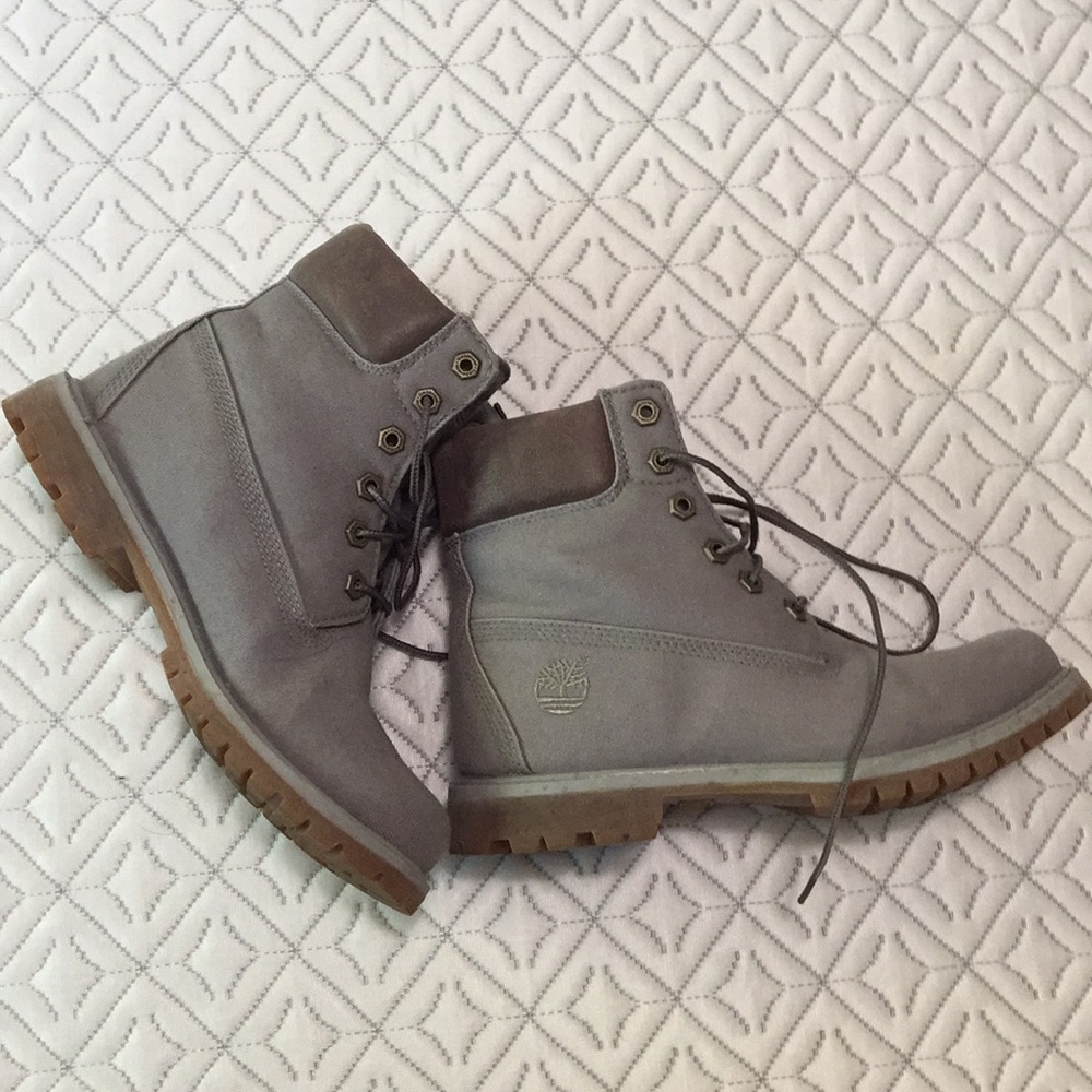 Grey Timberland Boots